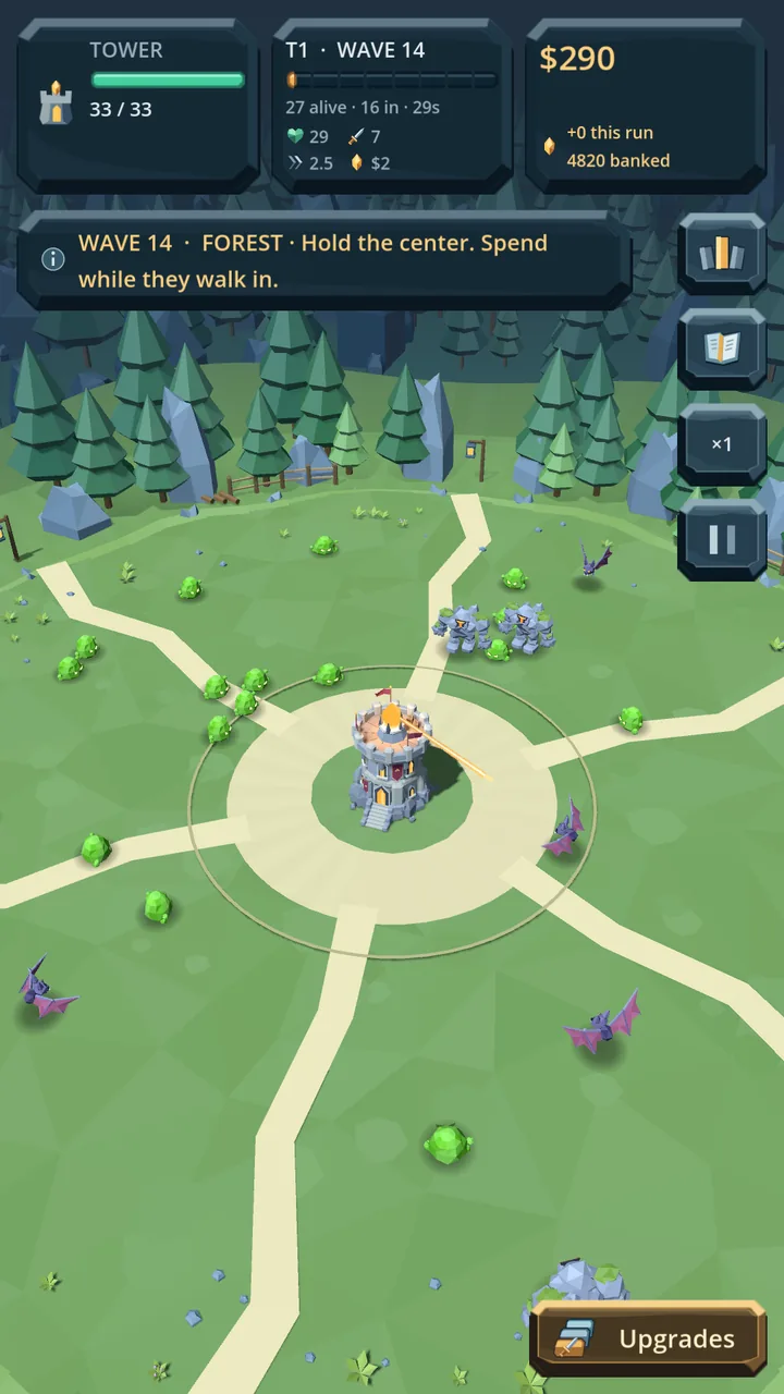 Holding the center of the forest arena