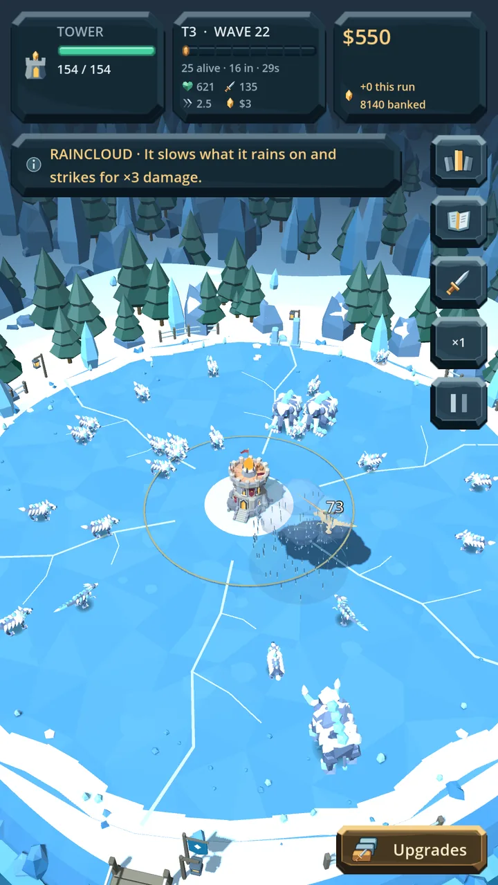 The Raincloud companion on the ice arena